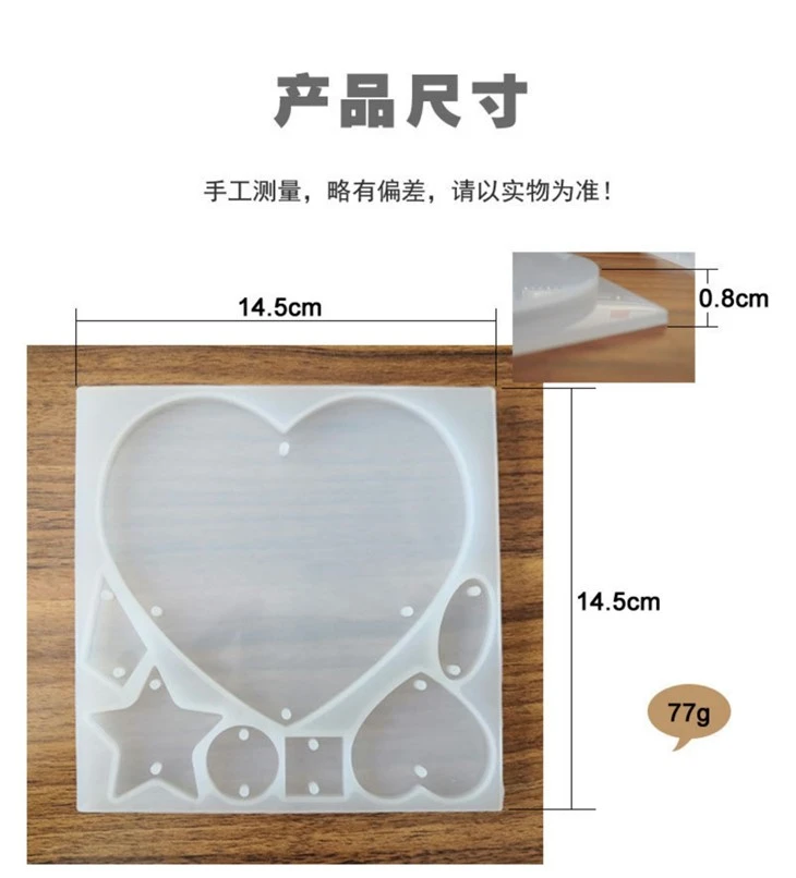 Heart Shape Silicone Resin Mold For Valentine's Day